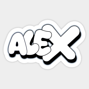 ALEX name graffiti bubble pure Style Sticker